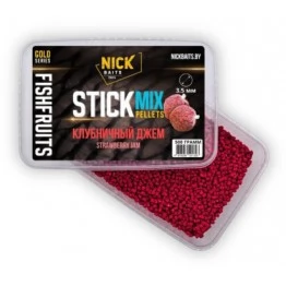 Стик-микс пеллетс Nick Baits Gold SF 3.5 мм Клубничный Джем (500 гр)