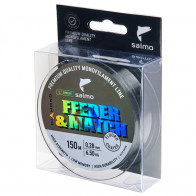 Леска монофильная Salmo Diamond FEEDER & MATCH FLUORO COATED Olive Green 150м/0.28мм
